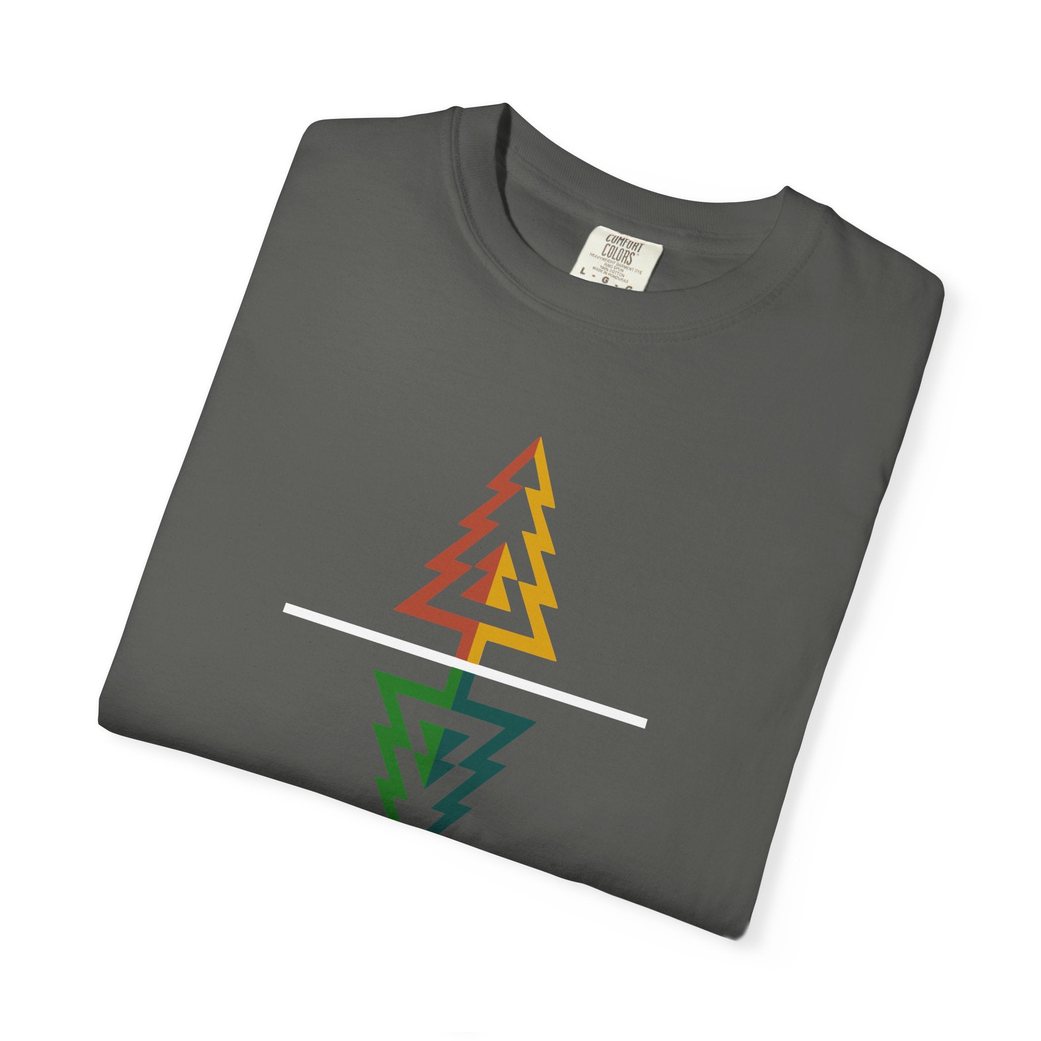 Geometric Tree Reflection T-Shirts