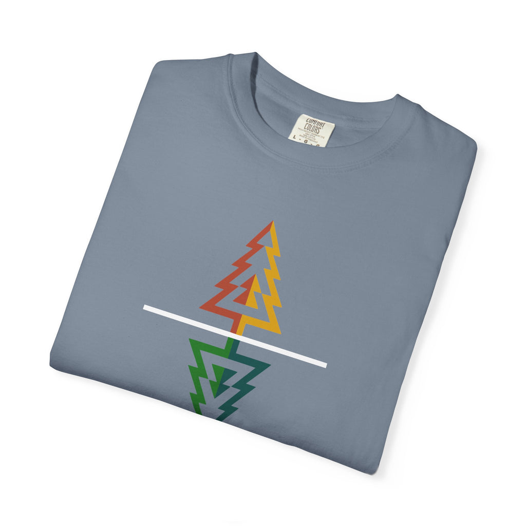 Geometric Tree Reflection T-Shirts