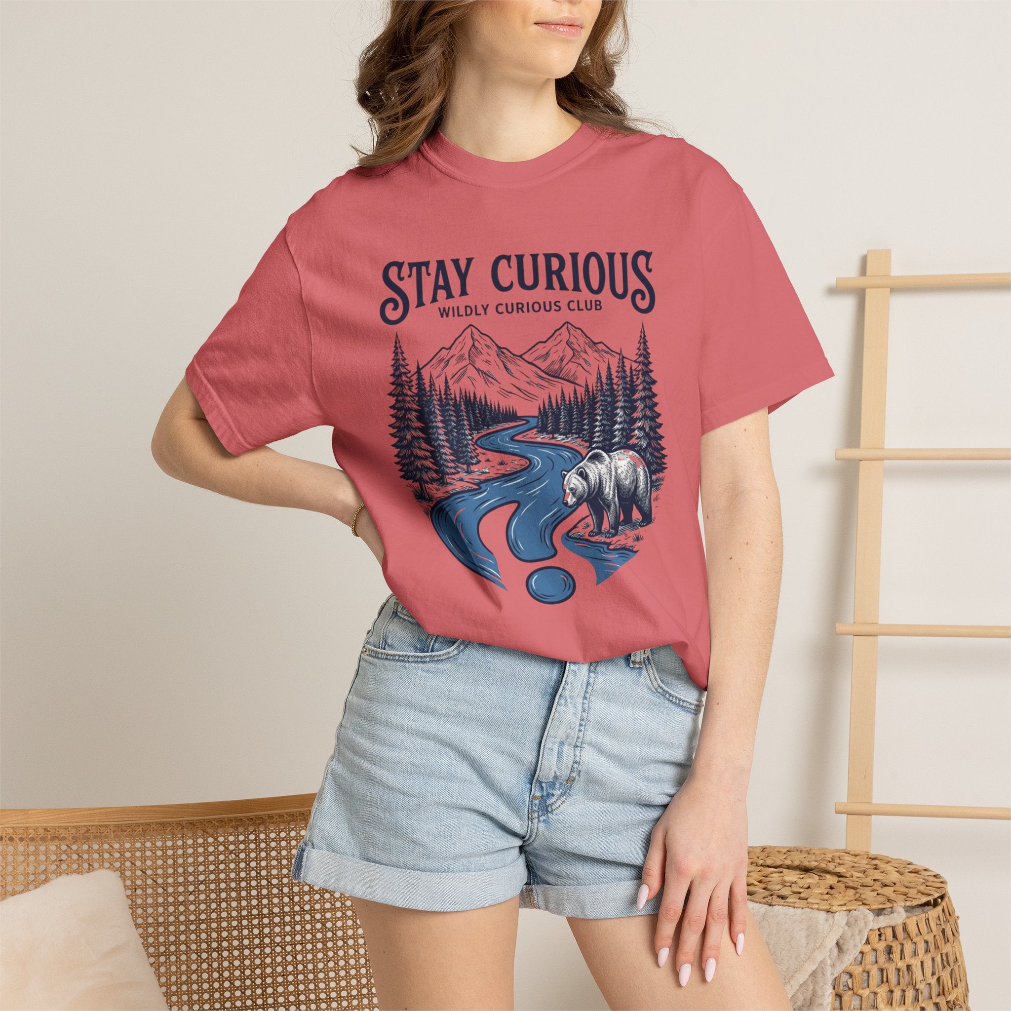 Stay Curious Bear Stream T-Shirt