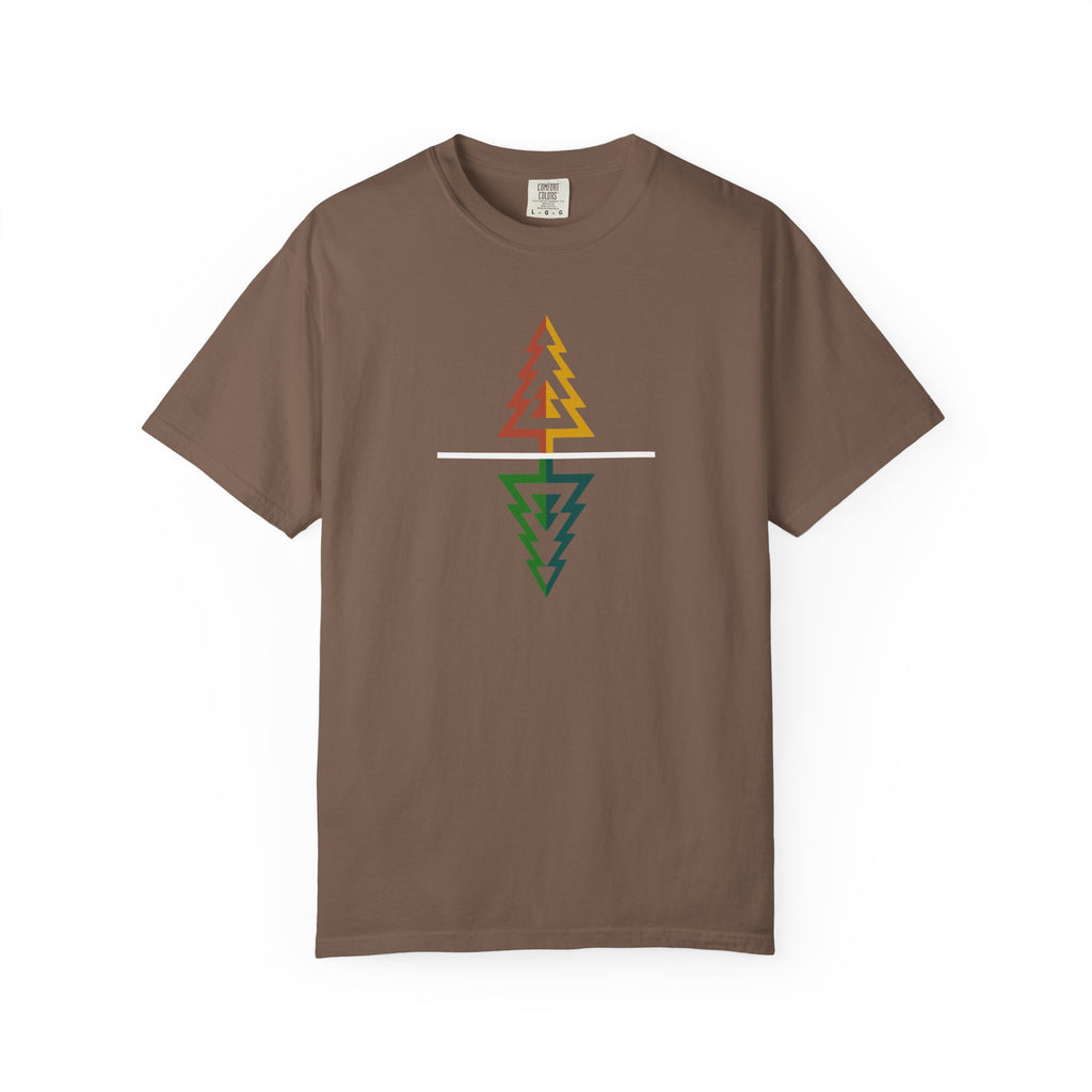 Geometric Tree Reflection T-Shirts