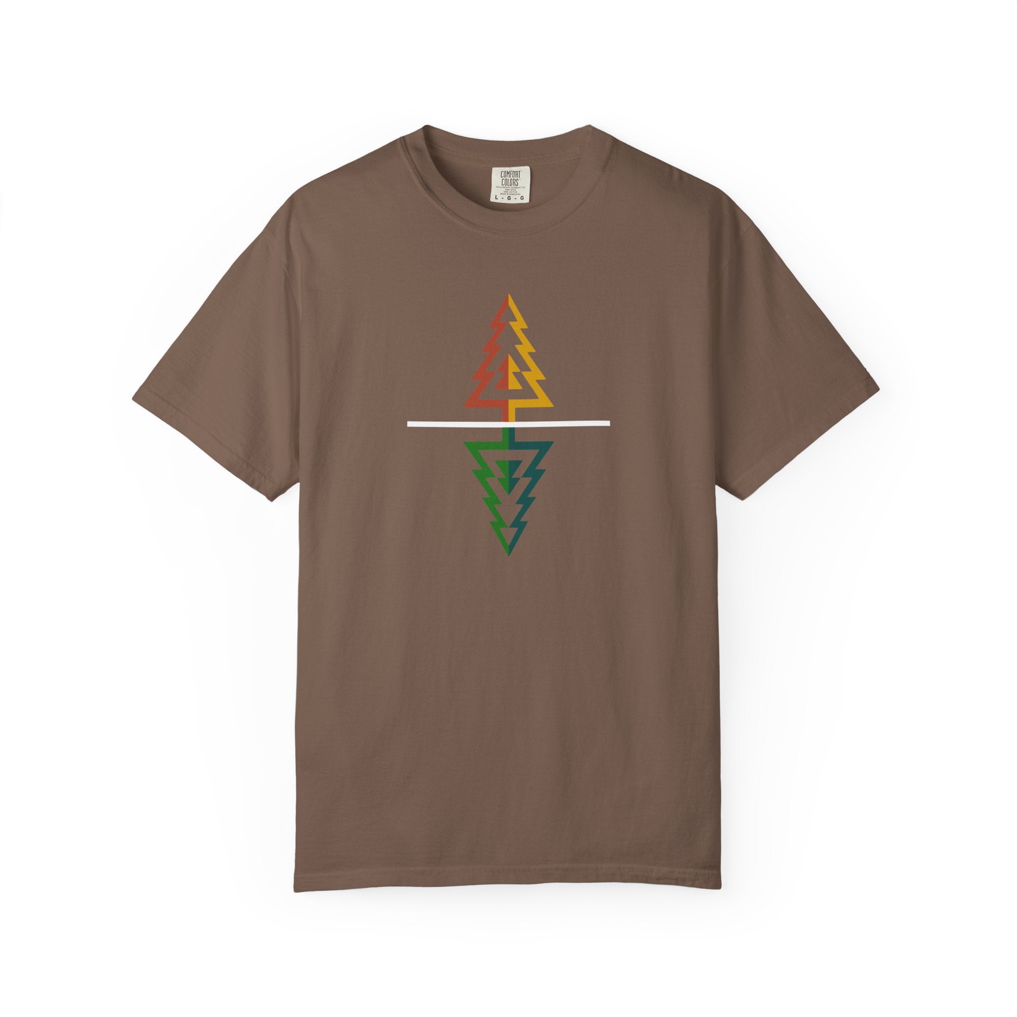 Geometric Tree Reflection T-Shirts