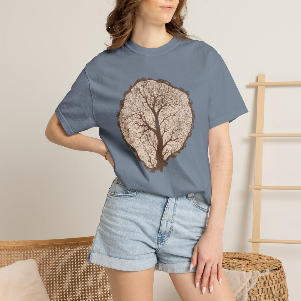 Tree Stump Silhouette Crack T-Shirt