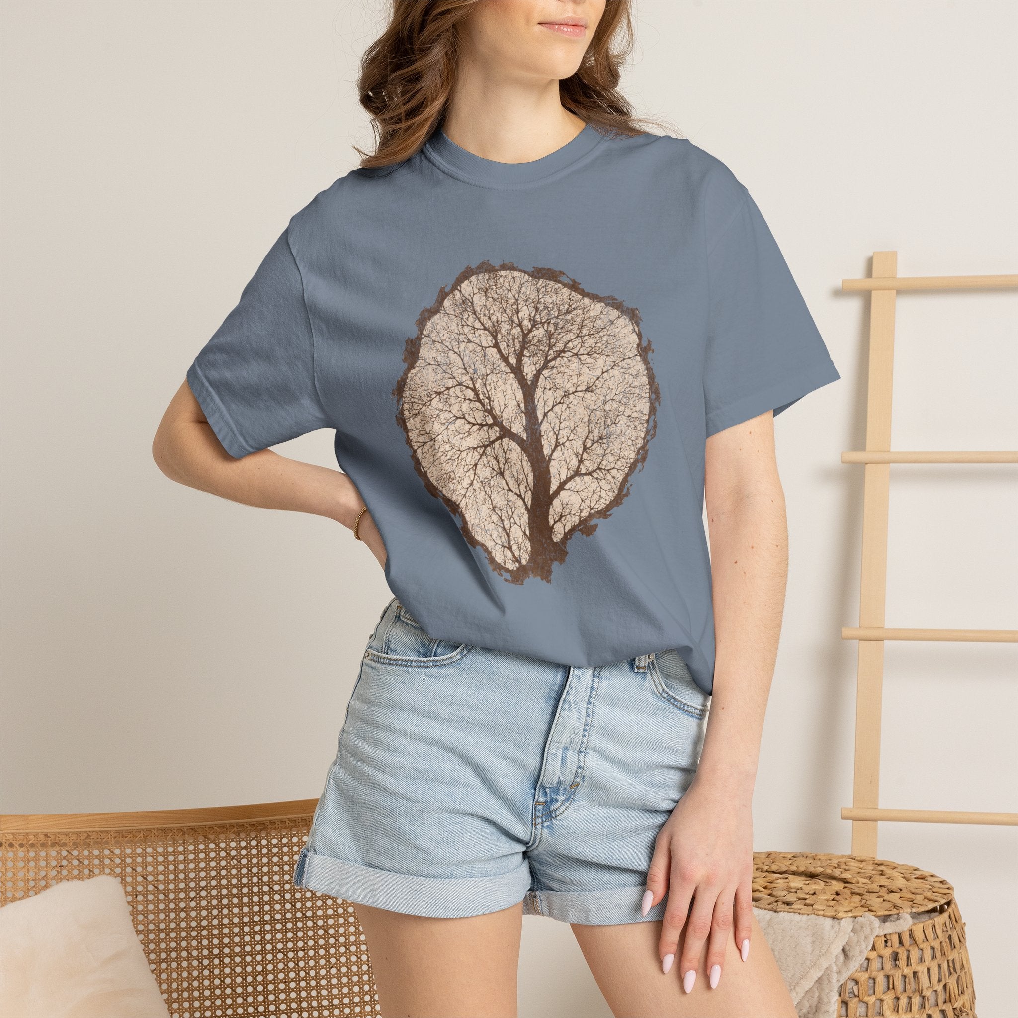 Tree Stump Silhouette Crack T-Shirt