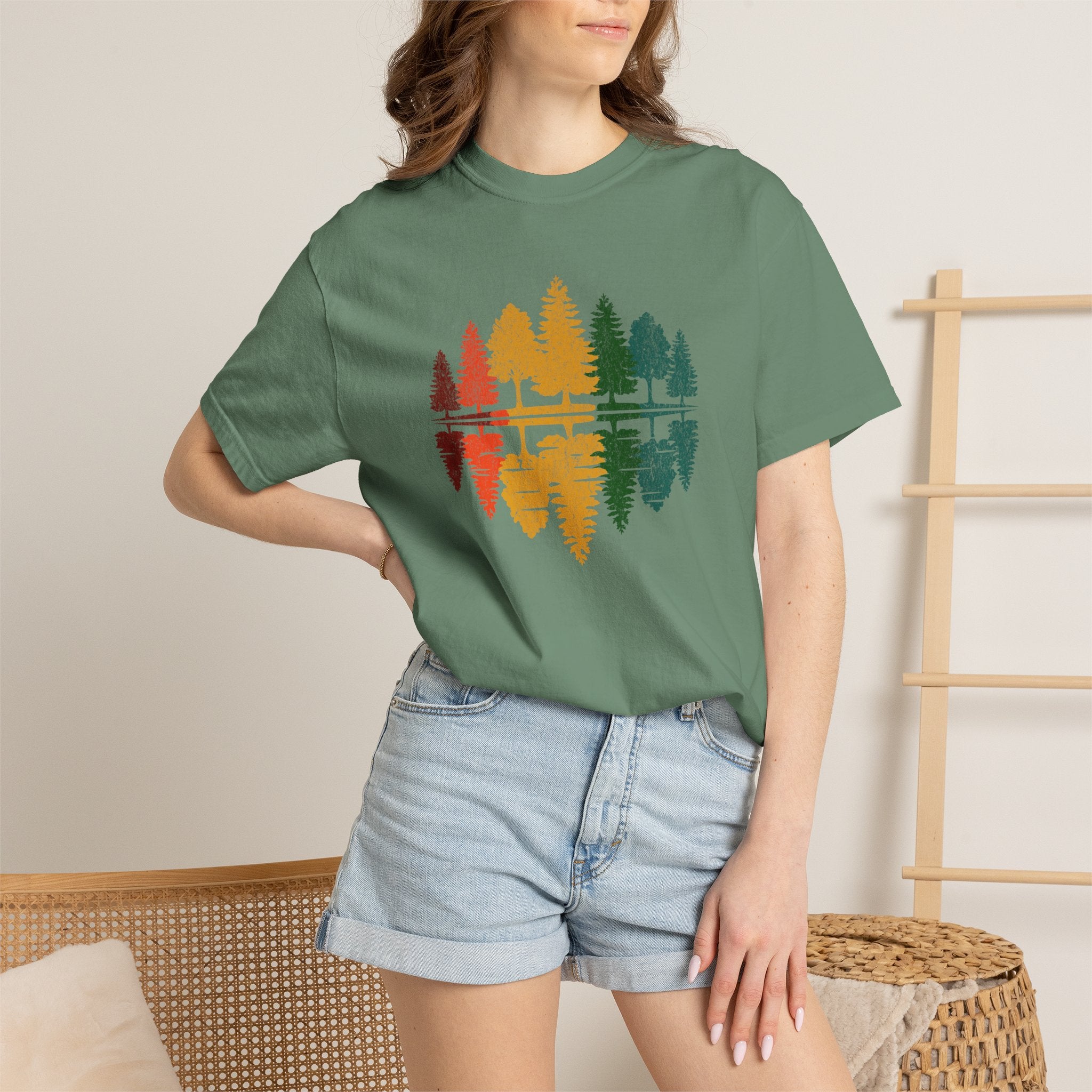 Rainbow Tree Reflection T-Shirts