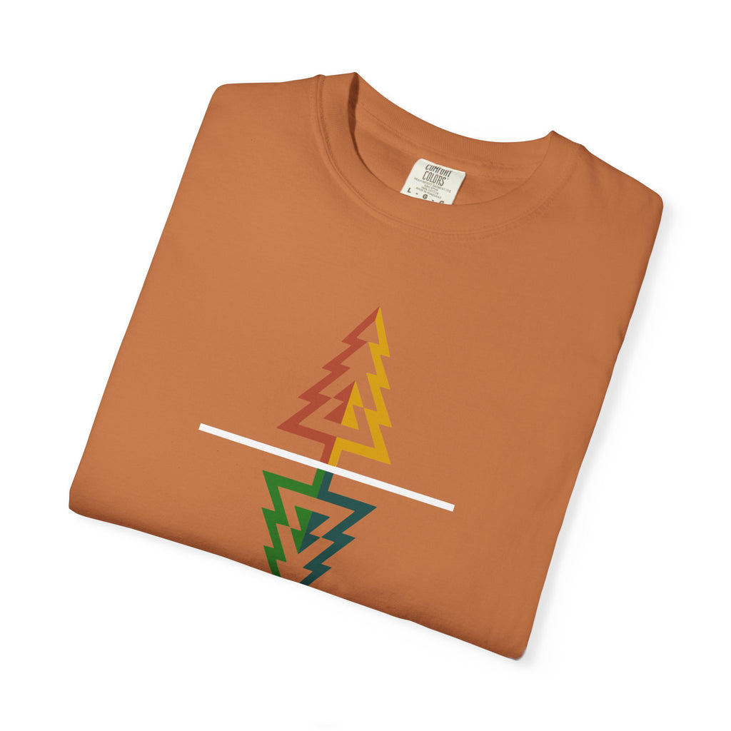 Geometric Tree Reflection T-Shirts
