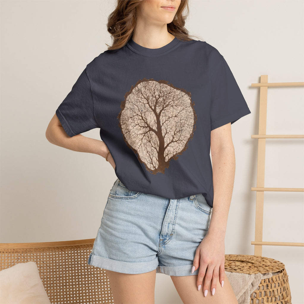 Tree Stump Silhouette Crack T-Shirt