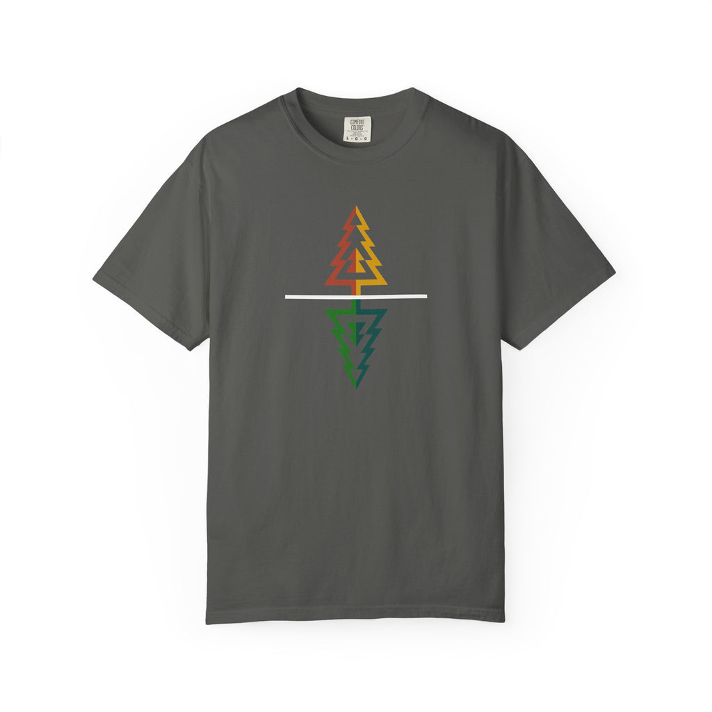 Geometric Tree Reflection T-Shirts