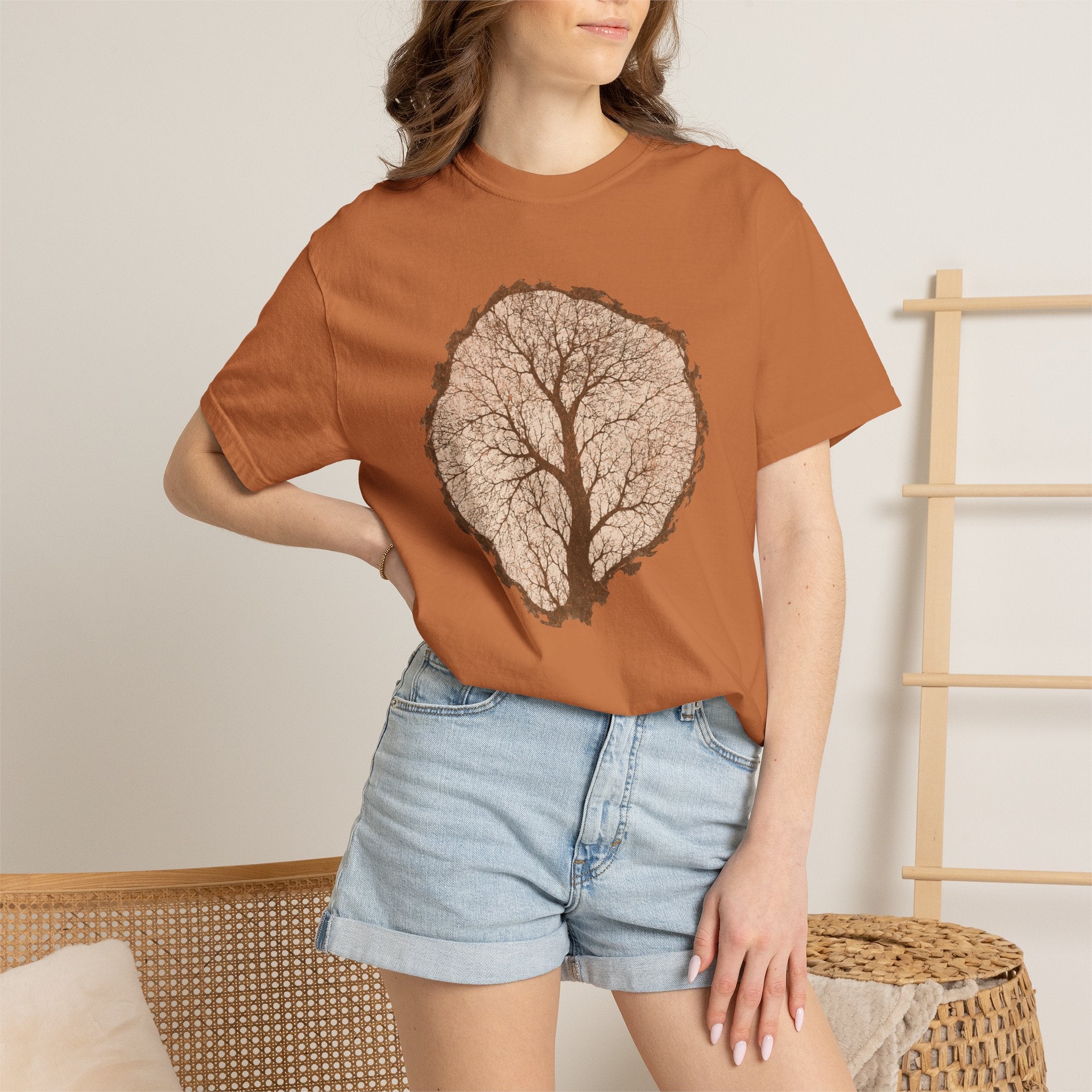 Tree Stump Silhouette Crack T-Shirt