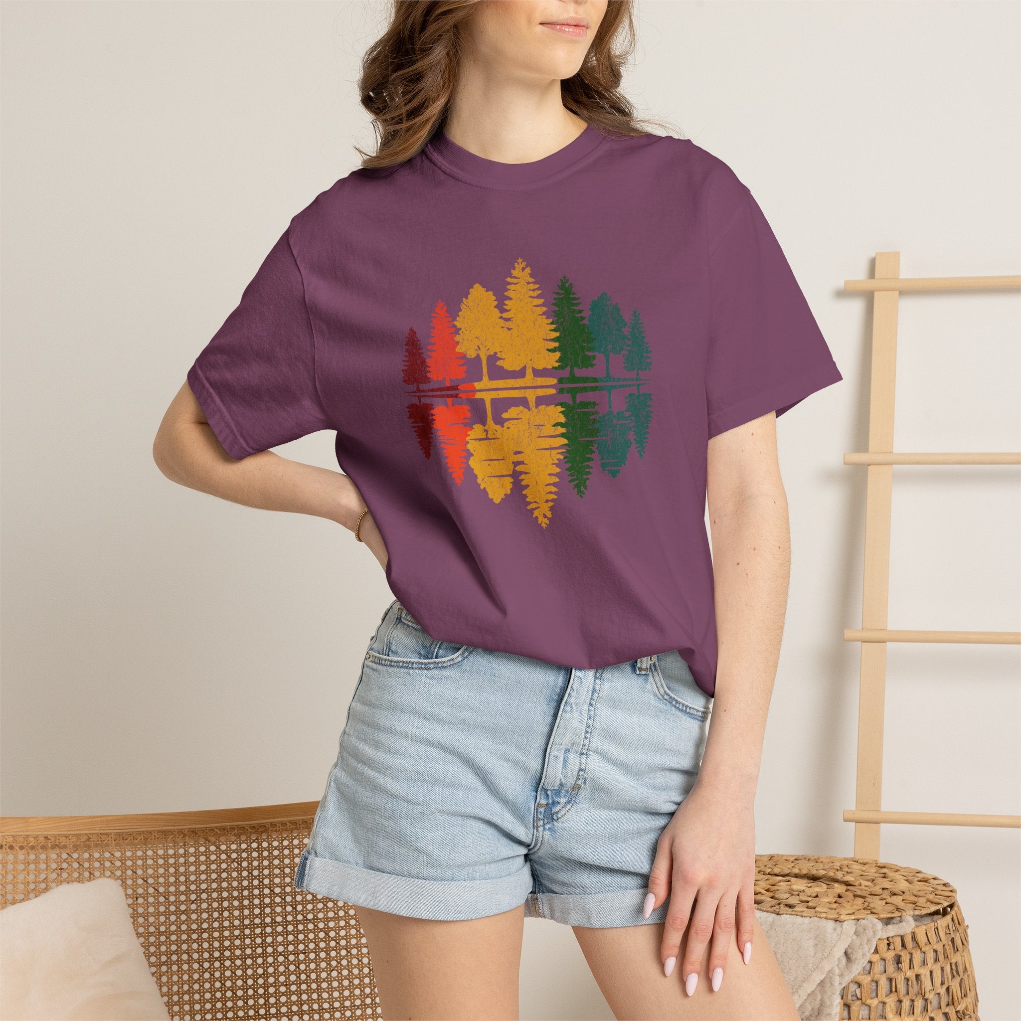 Rainbow Tree Reflection T-Shirts