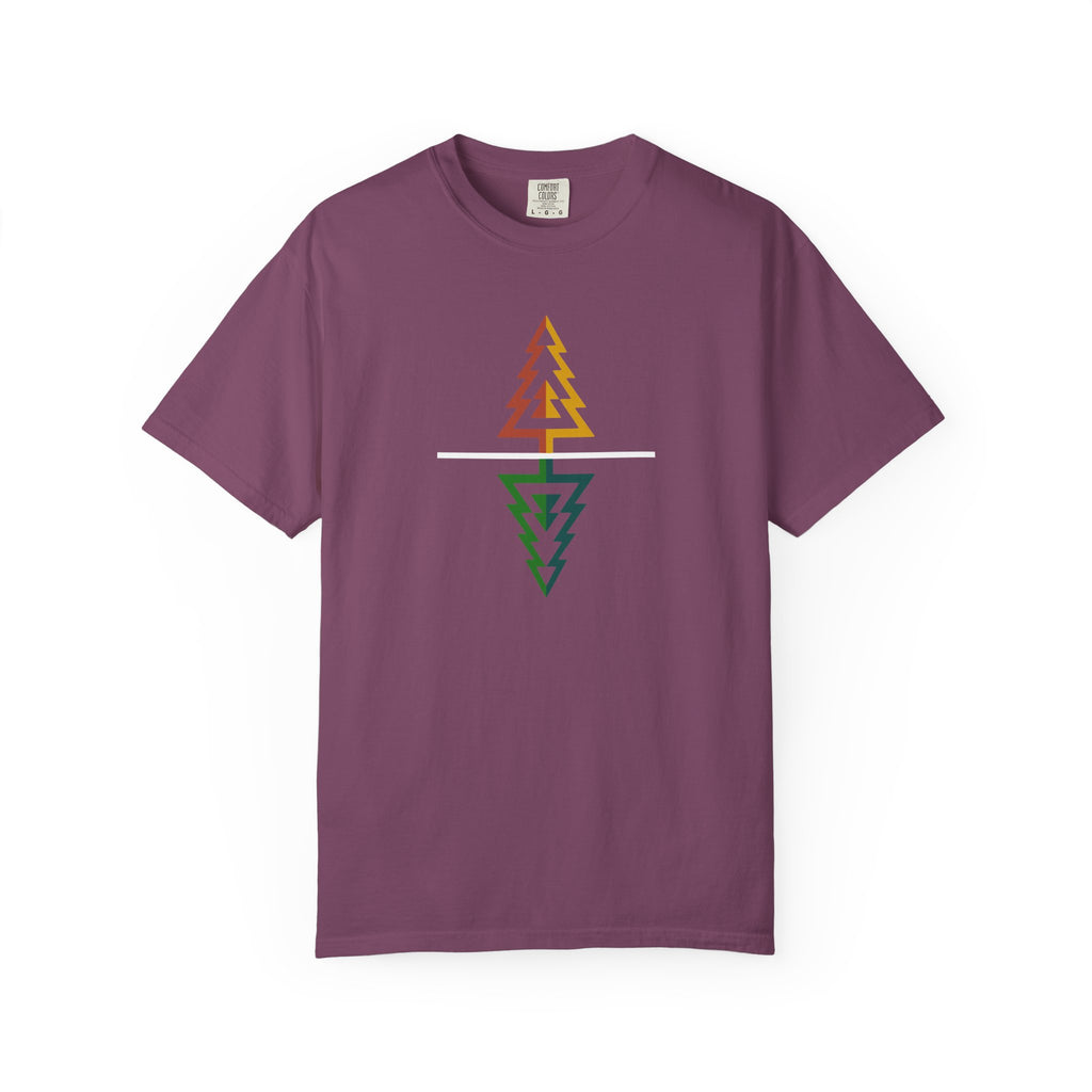 Geometric Tree Reflection T-Shirts