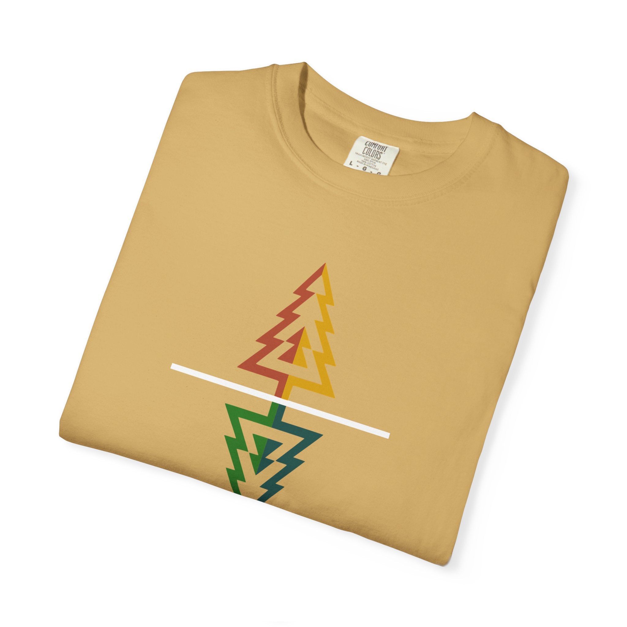 Geometric Tree Reflection T-Shirts