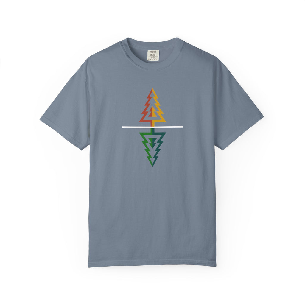 Geometric Tree Reflection T-Shirts