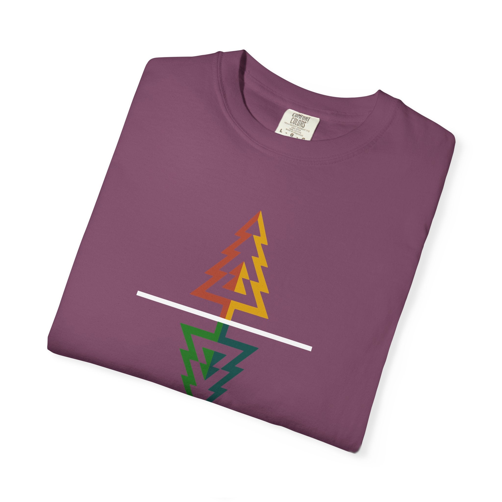 Geometric Tree Reflection T-Shirts