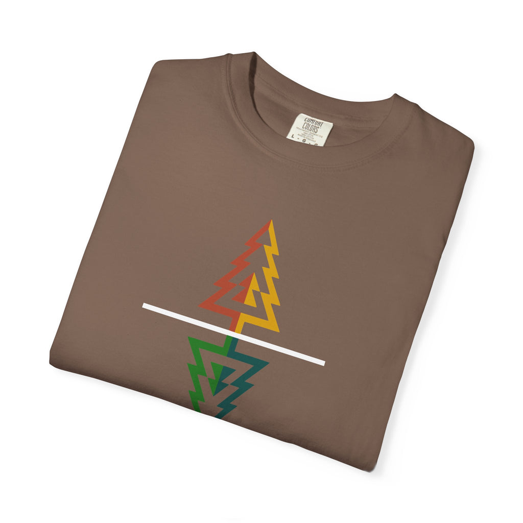 Geometric Tree Reflection T-Shirts
