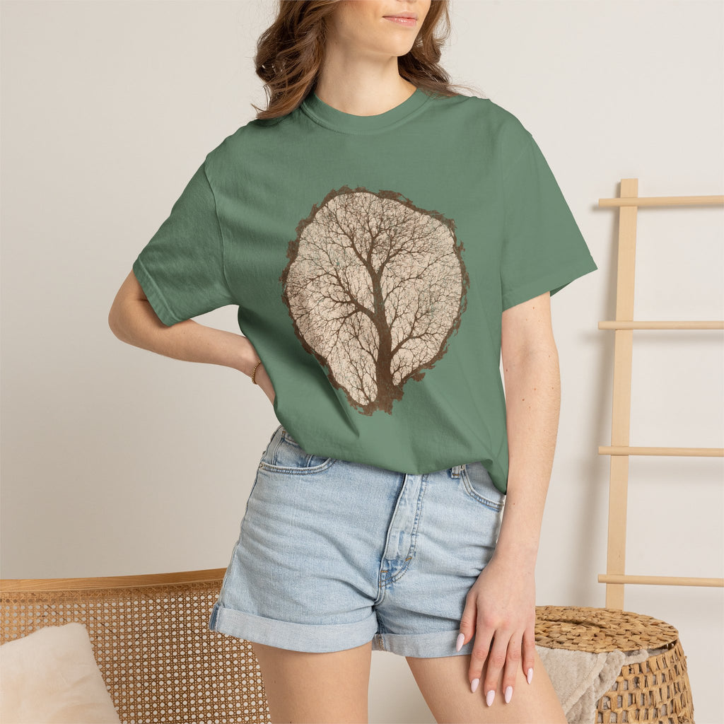 Tree Stump Silhouette Crack T-Shirt