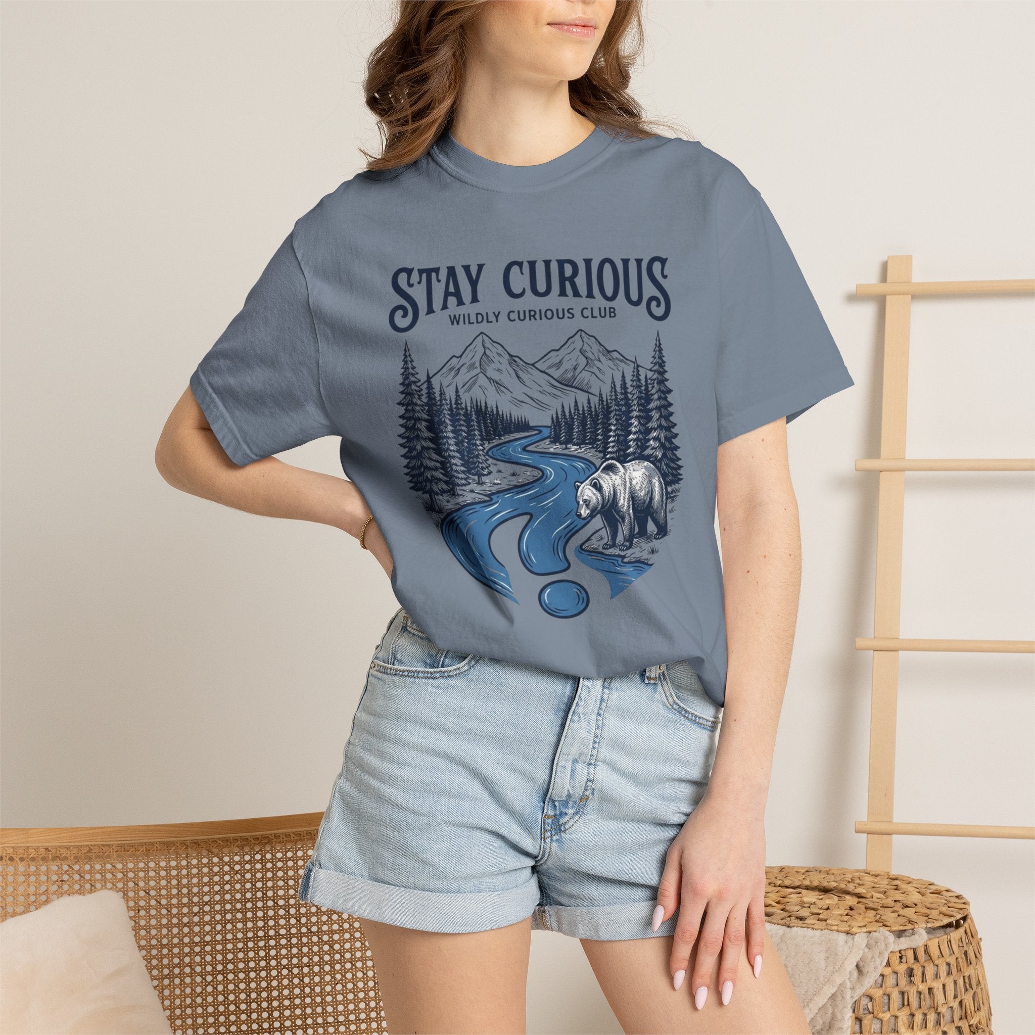 Stay Curious Bear Stream T-Shirt