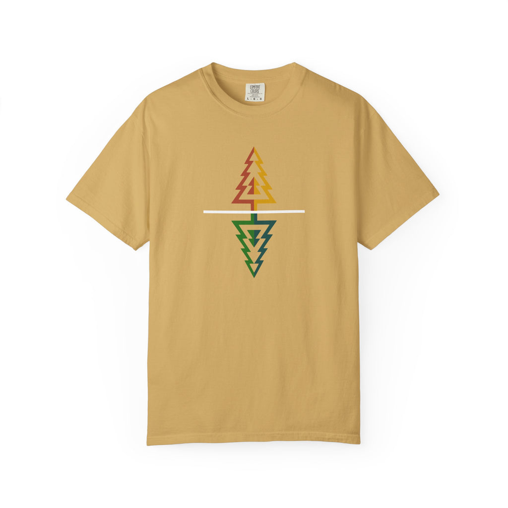 Geometric Tree Reflection T-Shirts