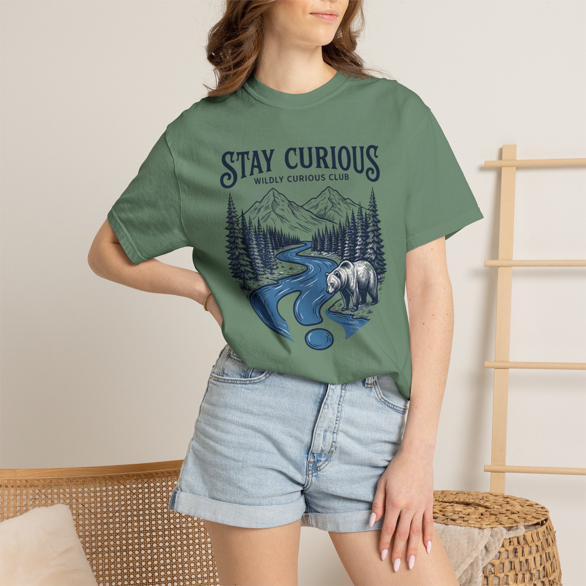 Stay Curious Bear Stream T-Shirt