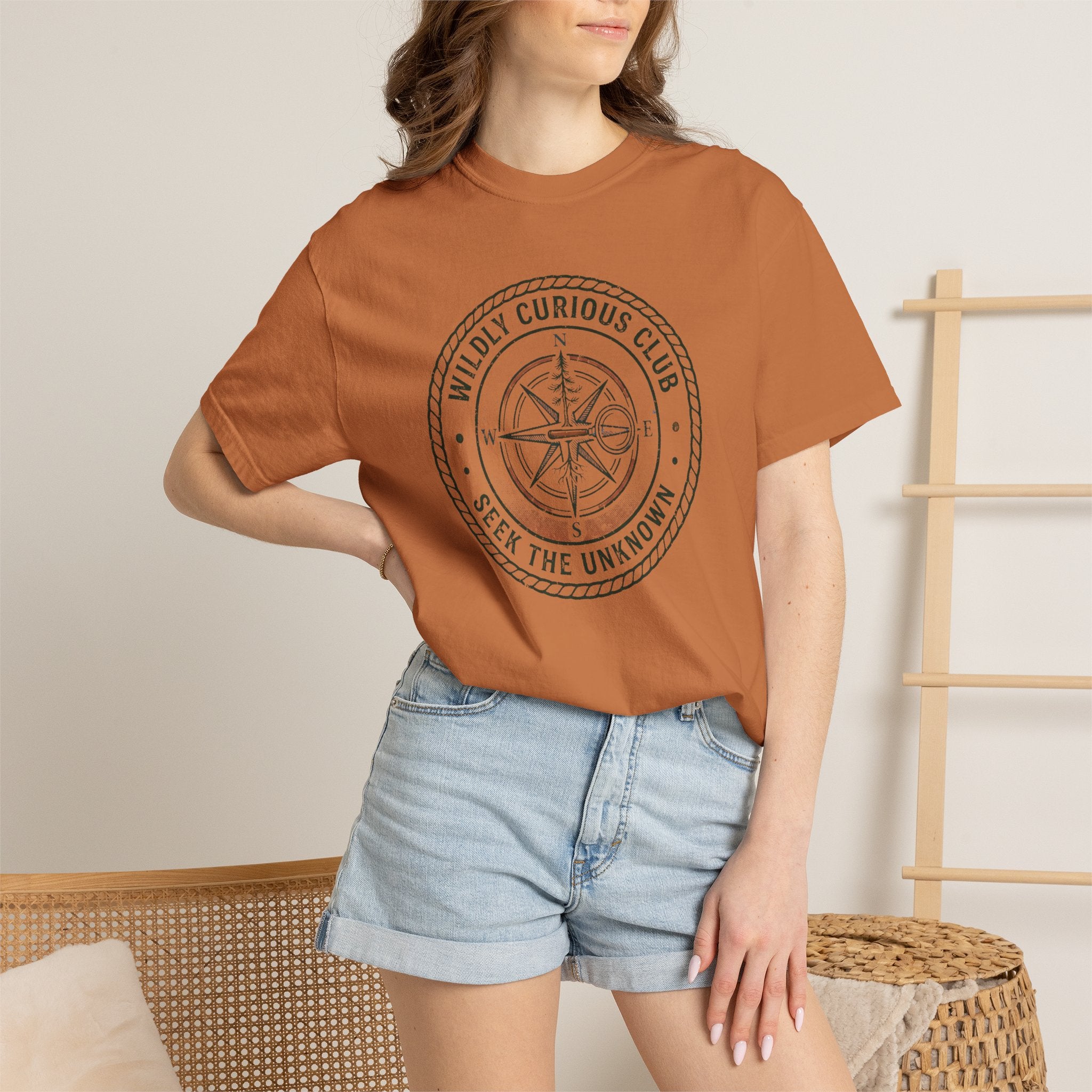Wildly Curious Compass Badge T-Shirt